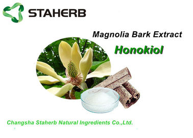 중국 백색 순수한 자연적인 식물 추출물, Emagnolia 수피 추출물 분말 2%-98% Honokiol HPLC 협력 업체