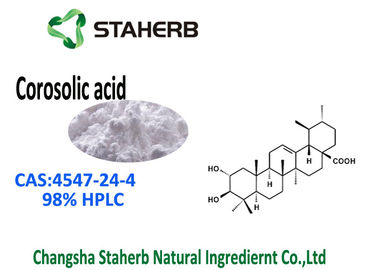 중국 Triterpenoid 합성 바나바 잎 추출물 CAS 4547-24-4 코로 솔릭 산 98% HPLC 협력 업체