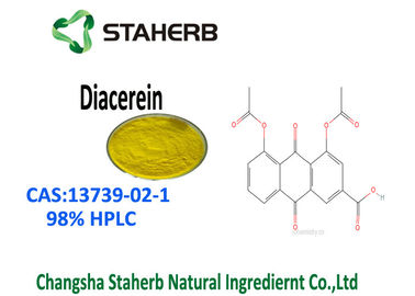 중국 98% Diacerein 알로에 Vera 순수한 자연적인 추출물 밝은 노란색 분말 CAS 13739 02 1 협력 업체